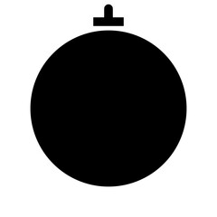 Christmas Ornament Icon: A simple yet elegant Christmas ornament silhouette. 