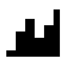 Statistical Rise: A minimalist illustration of a bar graph signifies growth and statistical progression, perfect for data-driven concepts and financial representations.