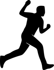 Minimal Cricket Silhouette Logo in Black on White Vector Style