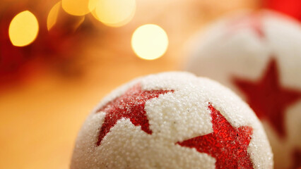 Christmas holiday season background, decoration and twinkling light in bokeh