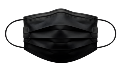 black mask isolated on white background file PNG][.