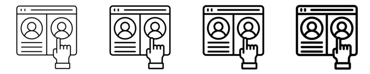 Selection Icon Set Different Style Collection