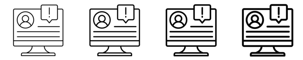 Online Interview Icon Set Different Style Collection