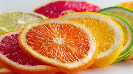Fresh Citrus Fruit Slices Vibrant Healthy Food