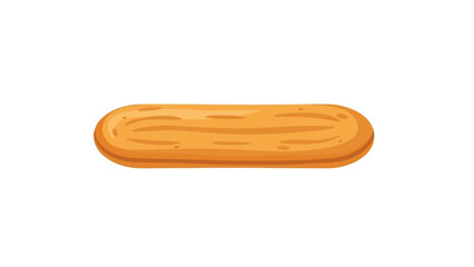 Clean and inviting golden-brown elongated baked good illustration, perfect for representing a versatile snack, cookie, or plain pastry in food-related graphic designs