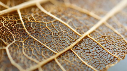 Macro abstract of decaying leaf vein structure