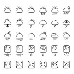 Simple cloud illustration Vector weather-icons