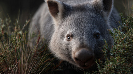 Northern hairy-nosed wombat in Australian wild