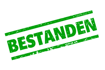 A vibrant green grunge Bestanden rubber stamp effect displayed on a plain black surface