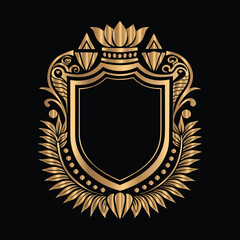 Vector set of gold vintage frames. Elegant element for design in Eastern style, place for text. Floral golden border. Lace illustration for invitations and greeting cards.