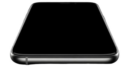 Smartphone isolated on transparent background