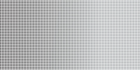 Half tone gradient. Dotted gradient, fine dot spraying and halftone dotted background seamless horizontal geometric pattern vector template set. vector illustration