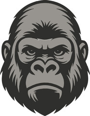 Powerful Gorilla Head Mascot Logo