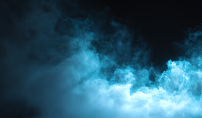 blue smoke background, cinematic haze and glowing light beams in dark, stage, fog, mist, glow, beam, light, spotlight, spot, beam, ray, backlight, studio, scene, background, overlay, isolated, effect