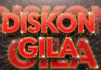 Glossy Red DISKON GILA Sale Graphic