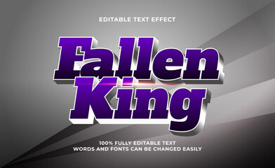 Fototapeta premium fallen king editable text effect for game logo, title, and poster