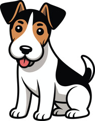 Cute cartoon a illustrator vector Fox Terrier