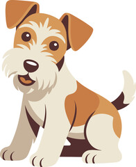 Cute cartoon a illustrator vector Fox Terrier