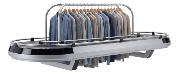 A professional garment conveyor for efficient organization and transport of dry cleaning