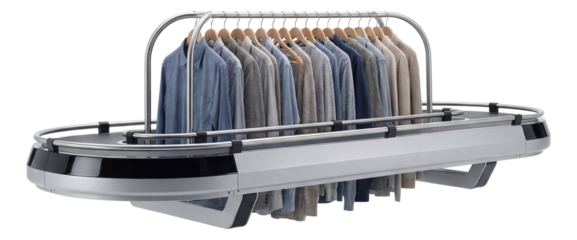 A professional garment conveyor for efficient organization and transport of dry cleaning