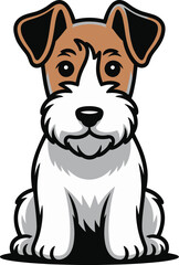 Cute cartoon a illustrator vector Fox Terrier