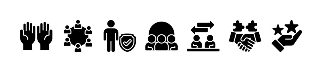 Social capital web banner icon vector illustration concept for interpersonal relationships with icons of participation, networking, trust, belonging, reciprocity, engagement, and value norms.
