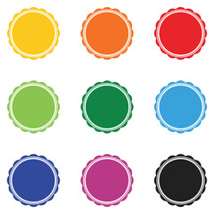 buttons bundle icon set, designed for rank titles, priority levels, graded positions and importance indicators, suitable for user interface design