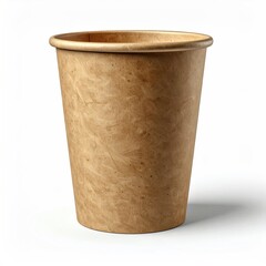Light brown disposable paper coffee cup