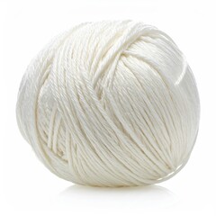 Single ball of white yarn