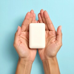 Hands holding a bar of white soap (1)