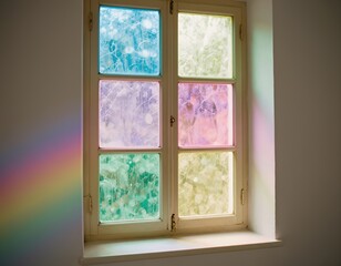 Window rainbow light in interior space