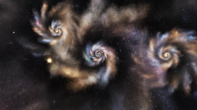 Cosmic dust forms swirling galaxies in deep space