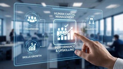 Enhancing performance and upskilling in business environments a visual guide to human capital management strategies