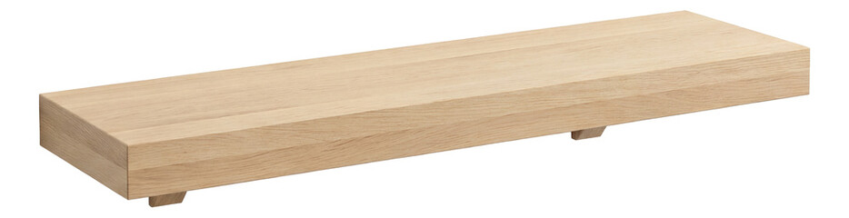 Minimalist floating kitchen shelf ideal for modern spaces to store dinnerware.