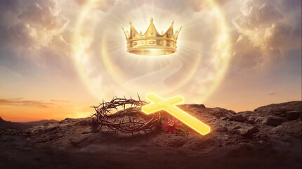 Christian faith spiritual devotion religious symbolism representing salvation redemption divine sacrifice Easter resurrection hope belief worship prayer meditation reflection contemplation sacred holy