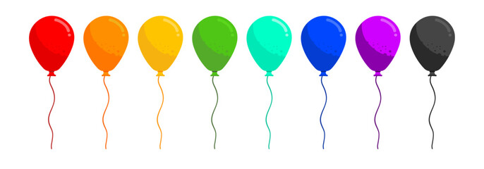 Colorful balloons set, vector illustration © KR Studio