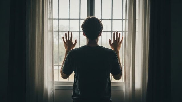 Man in Window View