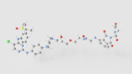 tl12-186 molecule 3d, molecular structure, ball and stick model, structural chemical formula vasoconstriction inhibition