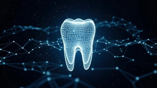 Digital representation of a tooth in a network grid