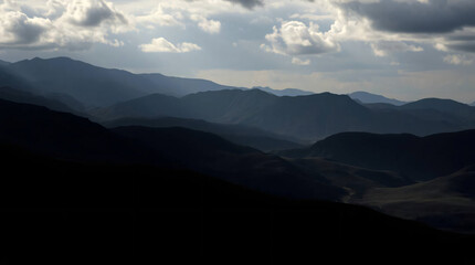 Fototapeta premium sunset in the mountains