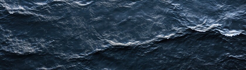 Fototapeta premium Massive wave surges across ocean surface powerful water crests and breaks in deep sea