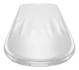 Reflective ironing board cover boosts heat efficiency for home ironing.