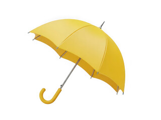 Yellow umbrella isolated on transparent background