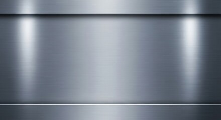 A metallic surface with two horizontal lines and two vertical lines, illuminated from above.