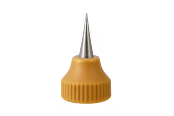 Metal spike tool with yellow plastic base