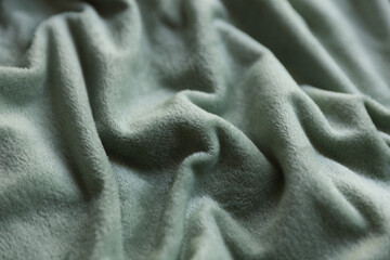 Mint green color fleece texture close up © splitov27