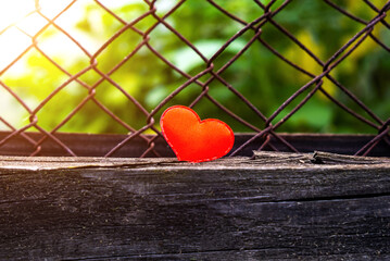Red Heart Shape Closeup