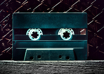 Audio Tape Cassette closeup