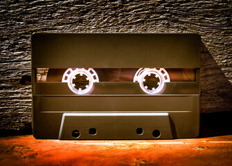 Audio Tape Cassette closeup
