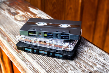 Audio Tape Cassettes closeup